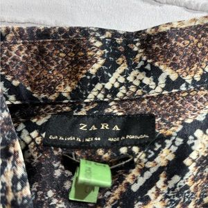 Mens ZARA Snakeskin button down shirt